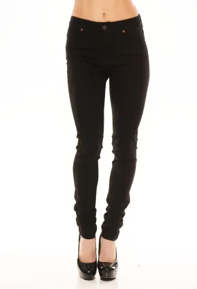 10″ Front Rise Skinnies - Black Denim