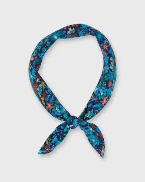 Anyway Scarf in Blue Dreams Of Summer Liberty Fabric Silk